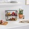 Stackable Metal Wire Rectangular Storage Basket Set (Black) 6.4"D x 12.2"W x 5.6"H